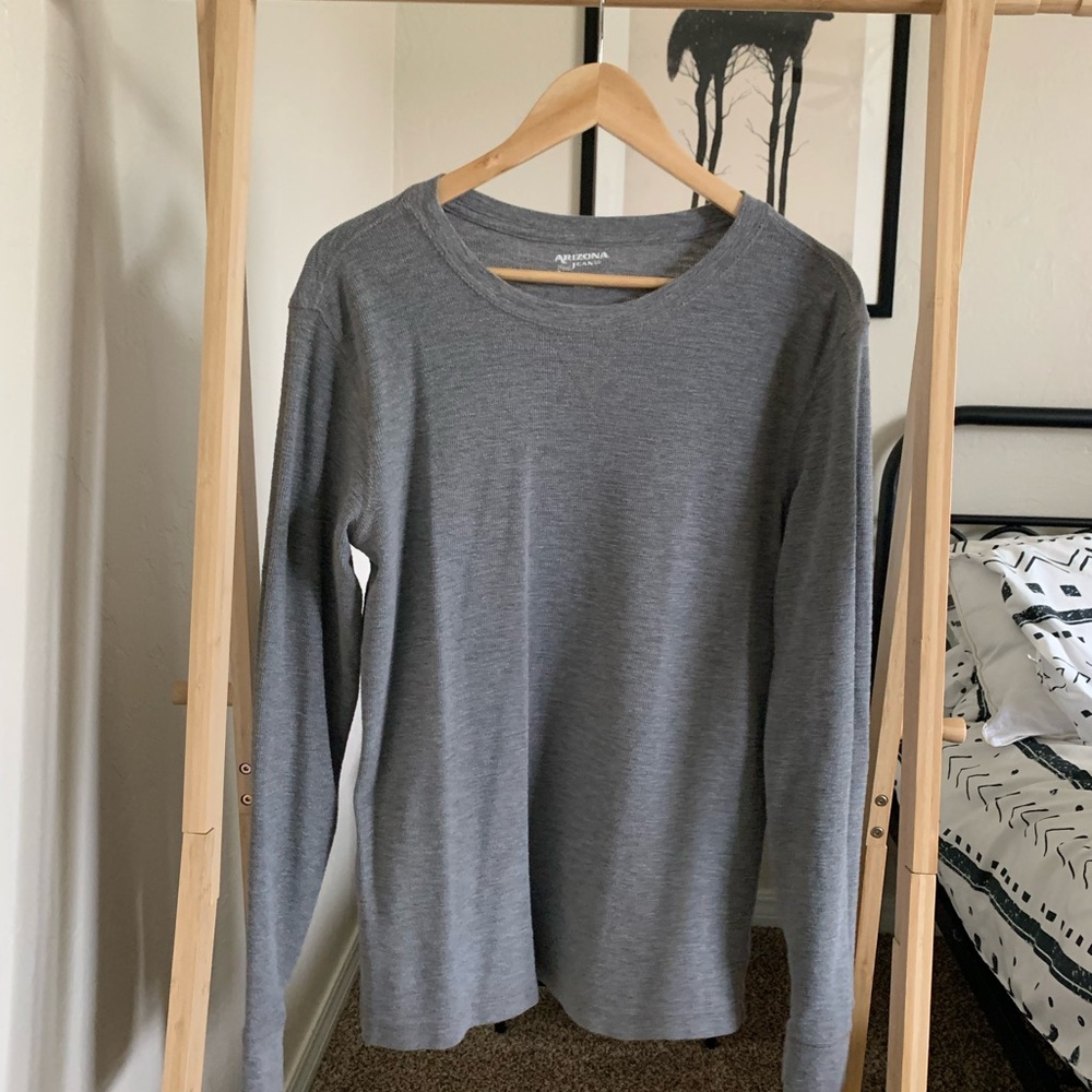 🚫SOLD Light gray thermal top mens